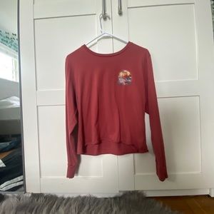 Red Billabong long sleeve tee